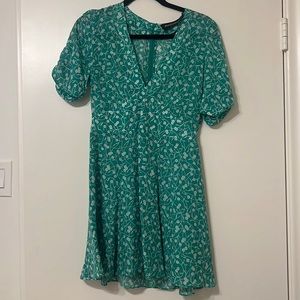 realization par green floral mini dress - medium